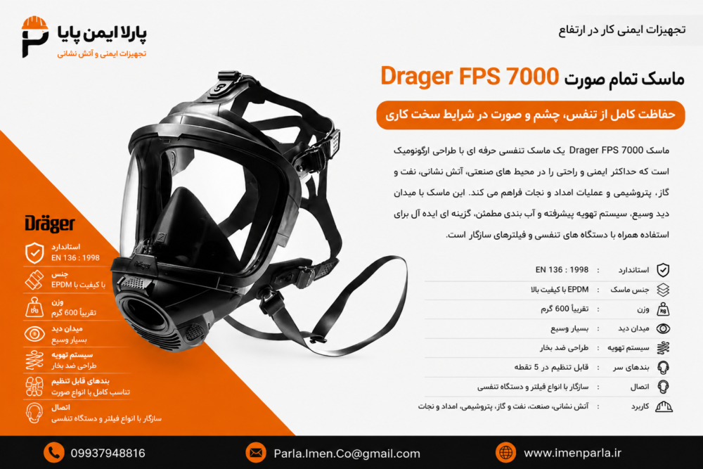 ماسک تمام صورت Drager FPS 7000