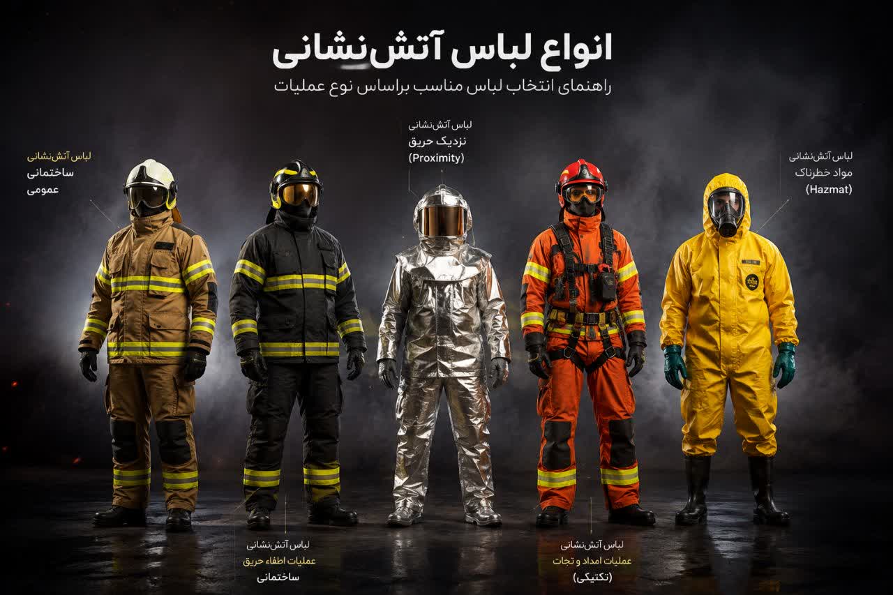 انواع لباس آتش نشانی
